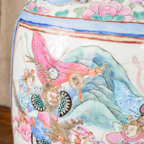 #52152 Large Chinese Porcelain Famille Rose Vase image 4