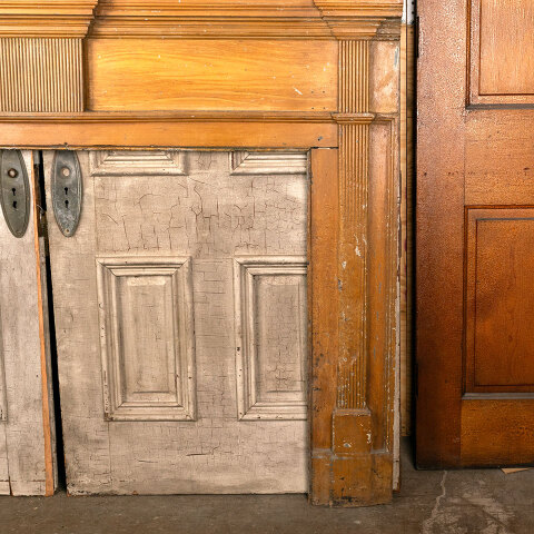 #52160 Salvaged Antique Wood Fireplace Mantel image 4