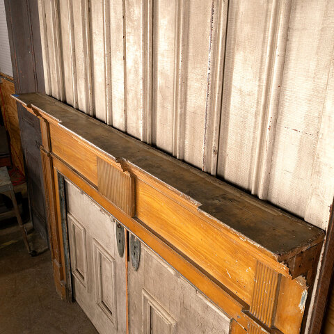 #52160 Salvaged Antique Wood Fireplace Mantel image 6