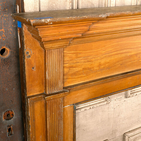 #52160 Salvaged Antique Wood Fireplace Mantel image 2