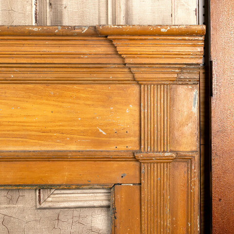 #52160 Salvaged Antique Wood Fireplace Mantel image 7