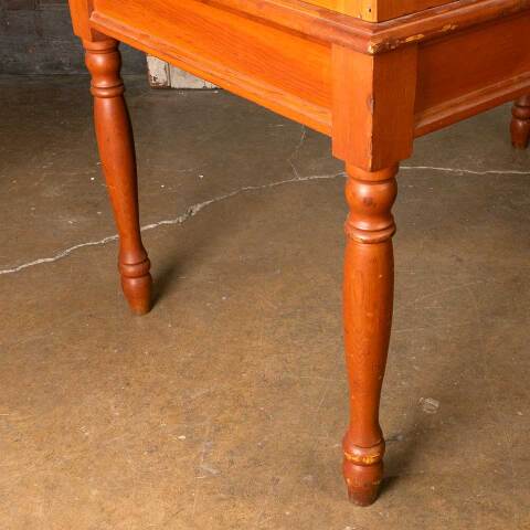 #52229 Antique Glass Display Cabinet w/ Hinged Lid image 4