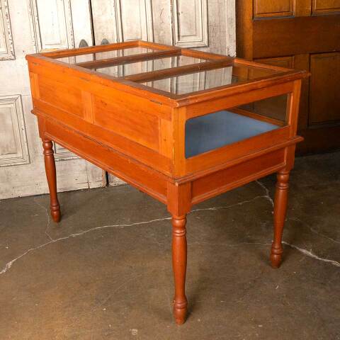 #52229 Antique Glass Display Cabinet w/ Hinged Lid image 5