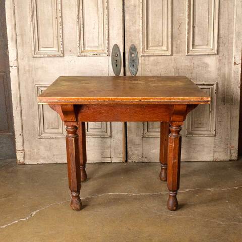 #52231 Salvaged Antique Oak Kitchen / Parlor Table image 2