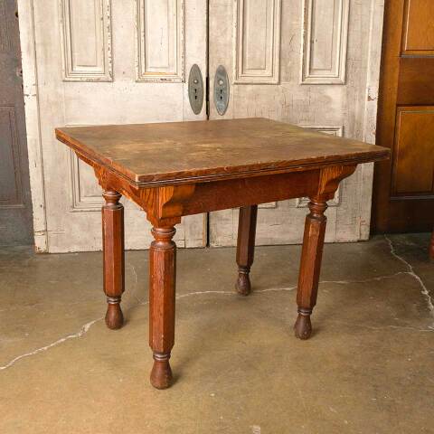 #52231 Salvaged Antique Oak Kitchen / Parlor Table image 5