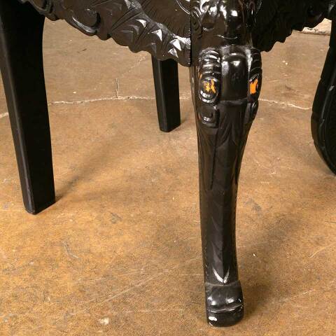 #52239 Antique Ornate Carved Wood Dragon Chair image 7