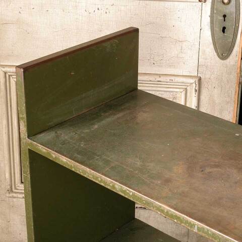 #52241 Vintage Rolling Metal Library Book Cart image 5