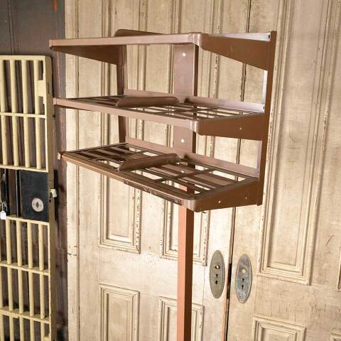 #52249 Vintage Metal Office Valet Coat & Hat Rack image 4