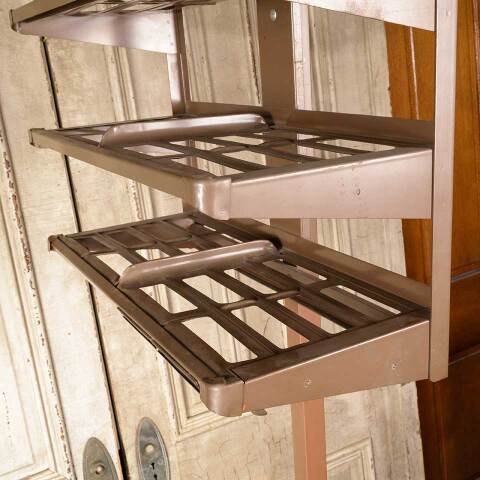 #52249 Vintage Metal Office Valet Coat & Hat Rack image 7