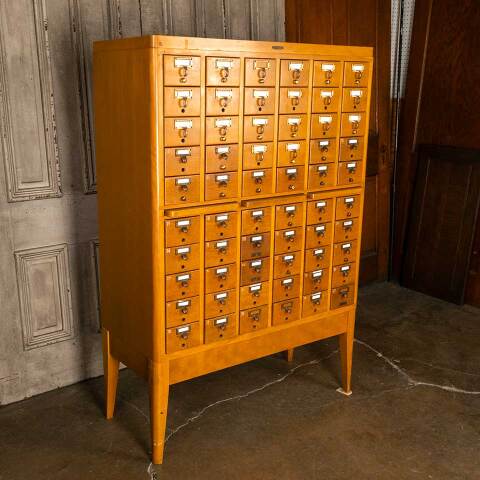 #52257 Vintage 60 Drawer Library Card Catalog Unit image 2