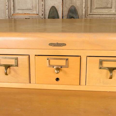 #52258 Vintage Maple Card Catalog / File Drawer Unit image 3