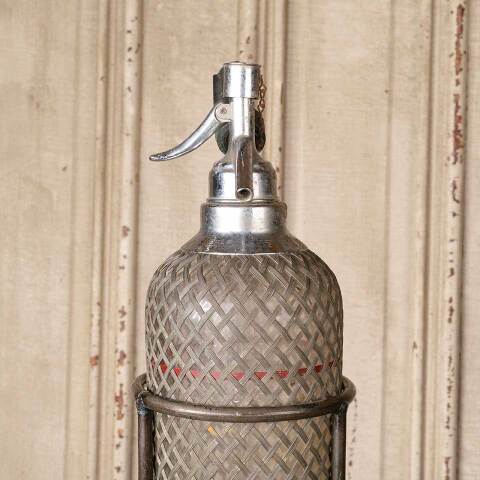 #52296 Antique Seltzer Bottle & Metal Stand image 4