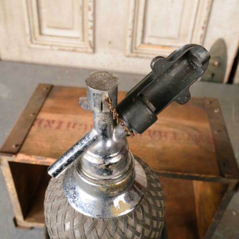 #52296 Antique Seltzer Bottle & Metal Stand image 5