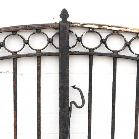 #52323 Salvaged Antique Wrought Iron Garden Gates image 3