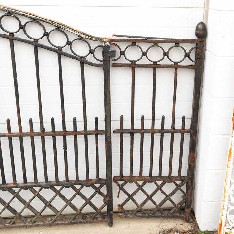 #52323 Salvaged Antique Wrought Iron Garden Gates image 4