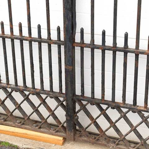 #52323 Salvaged Antique Wrought Iron Garden Gates image 5