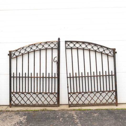 #52323 Salvaged Antique Wrought Iron Garden Gates image 6