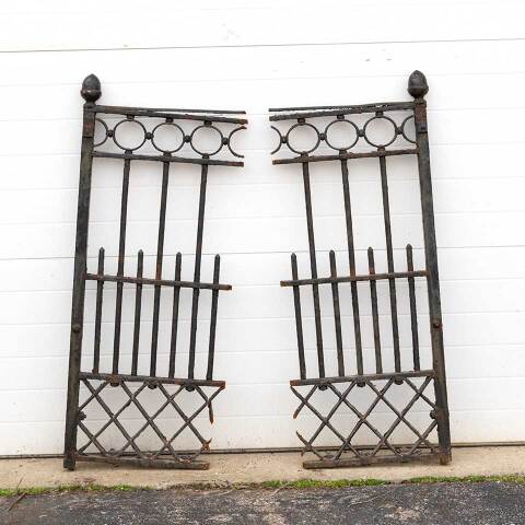 #52323 Salvaged Antique Wrought Iron Garden Gates image 8
