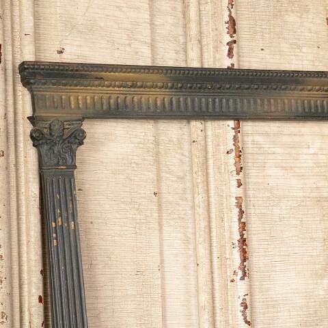 #52388 26x30 Antique Cast Brass Fireplace Surround image 2