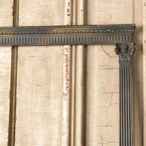 #52388 26x30 Antique Cast Brass Fireplace Surround image 5