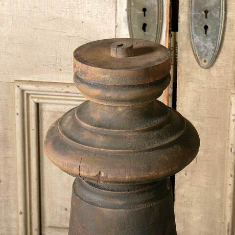 #52390 Salvaged Antique Turned Wood Newel Post image 2