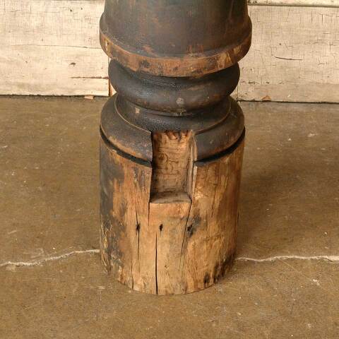 #52390 Salvaged Antique Turned Wood Newel Post image 6
