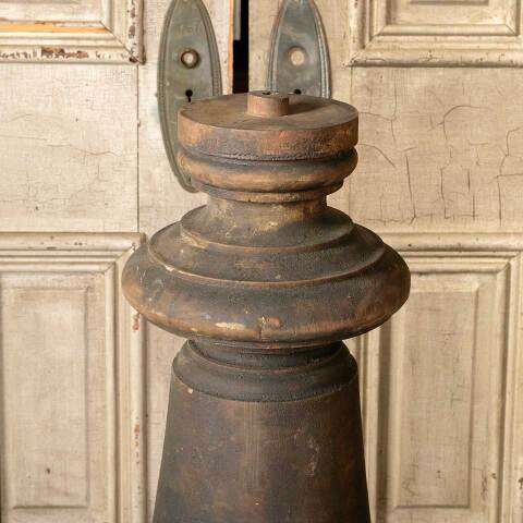 #52390 Salvaged Antique Turned Wood Newel Post image 7