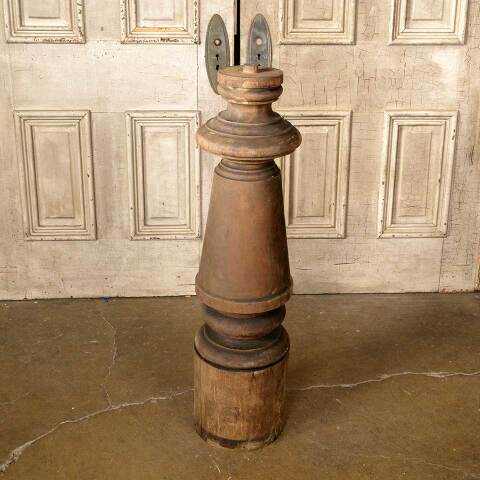 #52391 Salvaged Antique Turned Wood Newel Post image 4