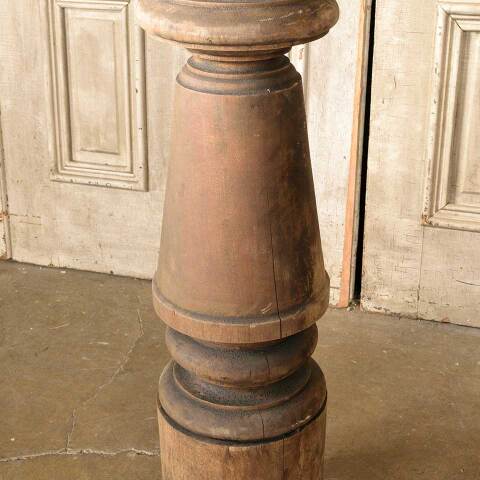 #52391 Salvaged Antique Turned Wood Newel Post image 6