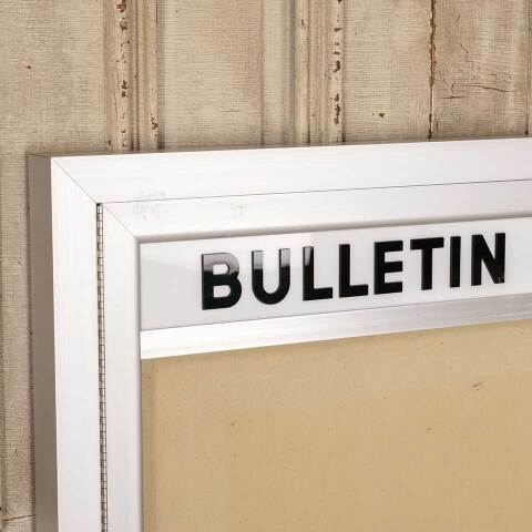 #52408 36x48 Metal Bulletin Board Wall Cabinet image 2