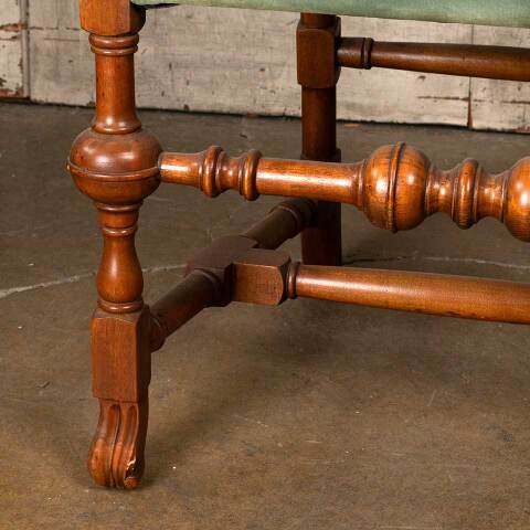 #52411 Antique Carved Wood High Back Armchair image 6