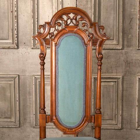 #52412 Antique Carved Wood Parlor Chair image 4