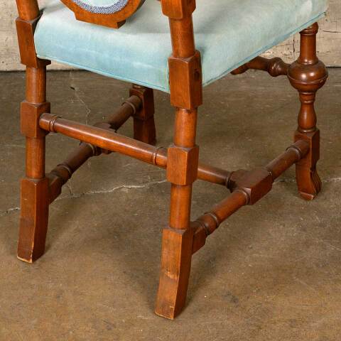 #52412 Antique Carved Wood Parlor Chair image 8