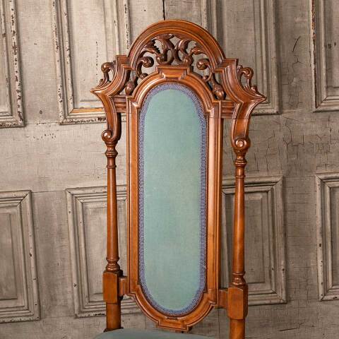 #52413 Antique Carved Wood Parlor Chair image 2