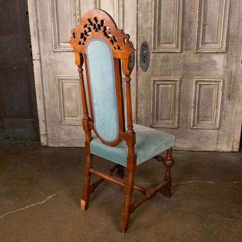 #52413 Antique Carved Wood Parlor Chair image 7