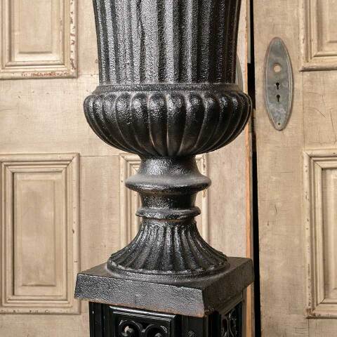 #52440 Cast Iron Garden Urn & Pedestal image 7