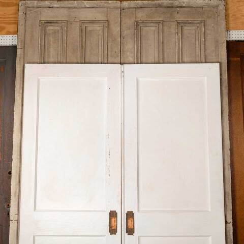 #52445 65x84 Antique 2 Panel Wood Pocket Doors image 2