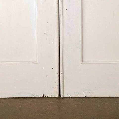 #52445 65x84 Antique 2 Panel Wood Pocket Doors image 4