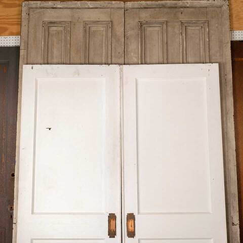#52445 65x84 Antique 2 Panel Wood Pocket Doors image 6