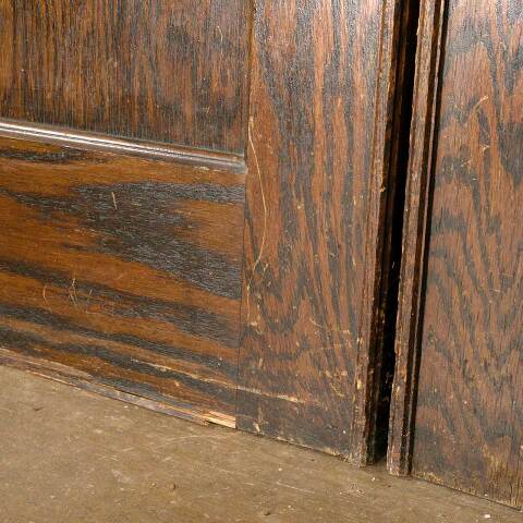 #52446 65x84 Antique Oak 2 Panel Pocket Doors image 8