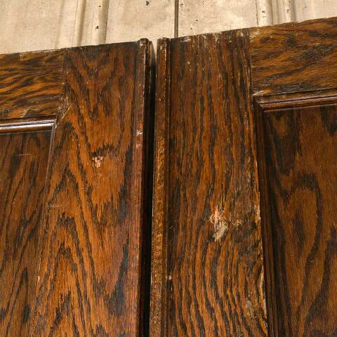 #52446 65x84 Antique Oak 2 Panel Pocket Doors image 7