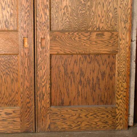 #52447 65x84 Antique Oak 2 Panel Pocket Doors image 7