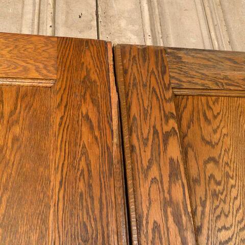 #52447 65x84 Antique Oak 2 Panel Pocket Doors image 8