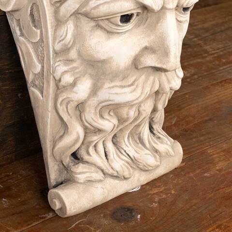 #52456 Cast Plaster Bearded King's Head Corbel image 4