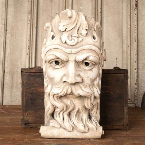 #52456 Cast Plaster Bearded King's Head Corbel image 5