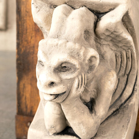 #52462 Cast Plaster Notre Dame Gargoyle Bracket image 4