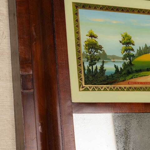 #52472 Antique MOUNT VERNON Eglomise Mirror image 6