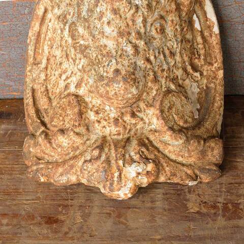 #52476 Antique Cast Iron Bison Head Ornament image 4