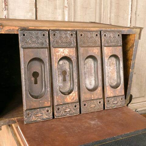 #52487 Antique Pocket Door Hardware Pull Handles image 4