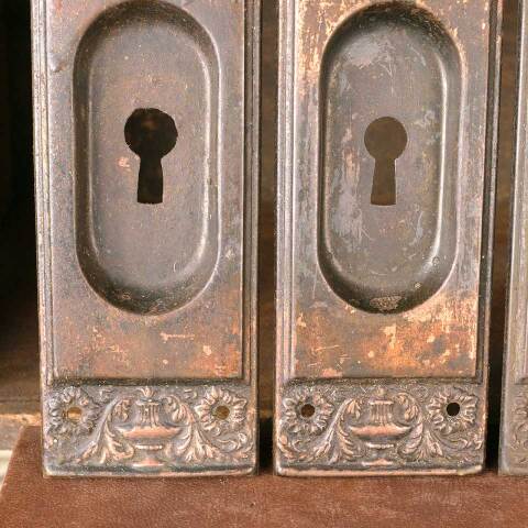 #52487 Antique Pocket Door Hardware Pull Handles image 6